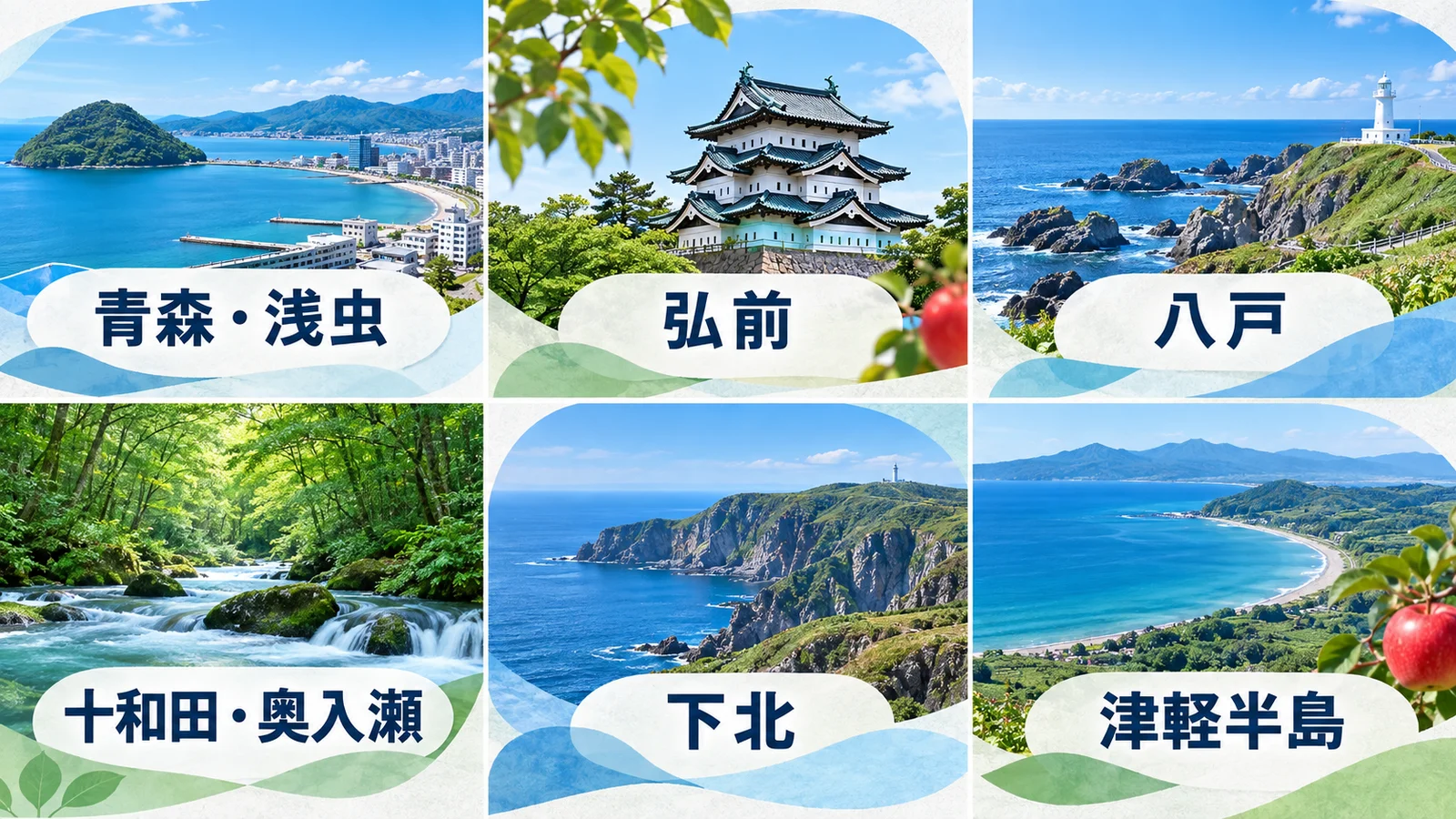 青森のエリア別に宿を探す。青森・浅虫、弘前、八戸、十和田・奥入瀬、下北、津軽半島
