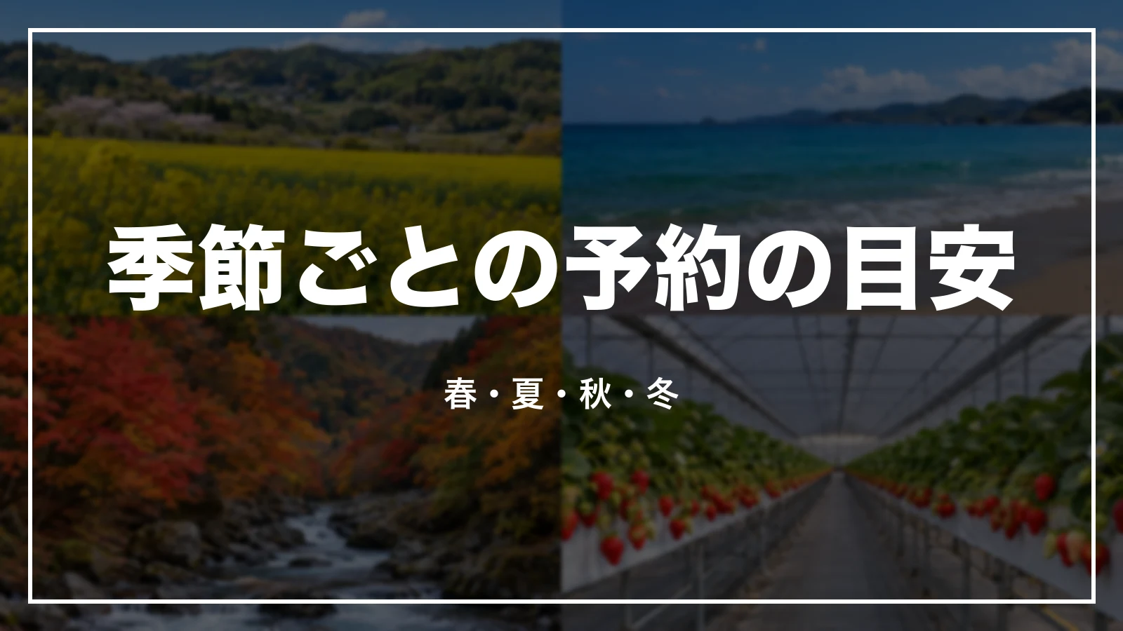 千葉の季節ごとの予約の目安。春・夏・秋・冬