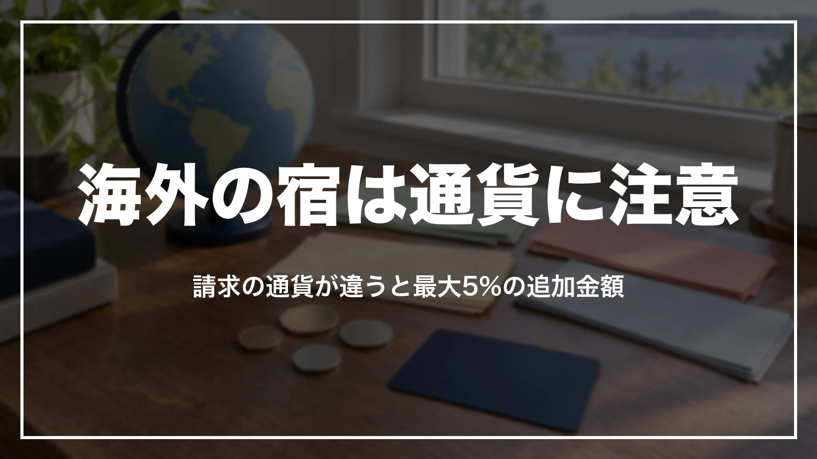 agodaの海外の宿は通貨に注意。請求の通貨が違うと最大5%の追加金額