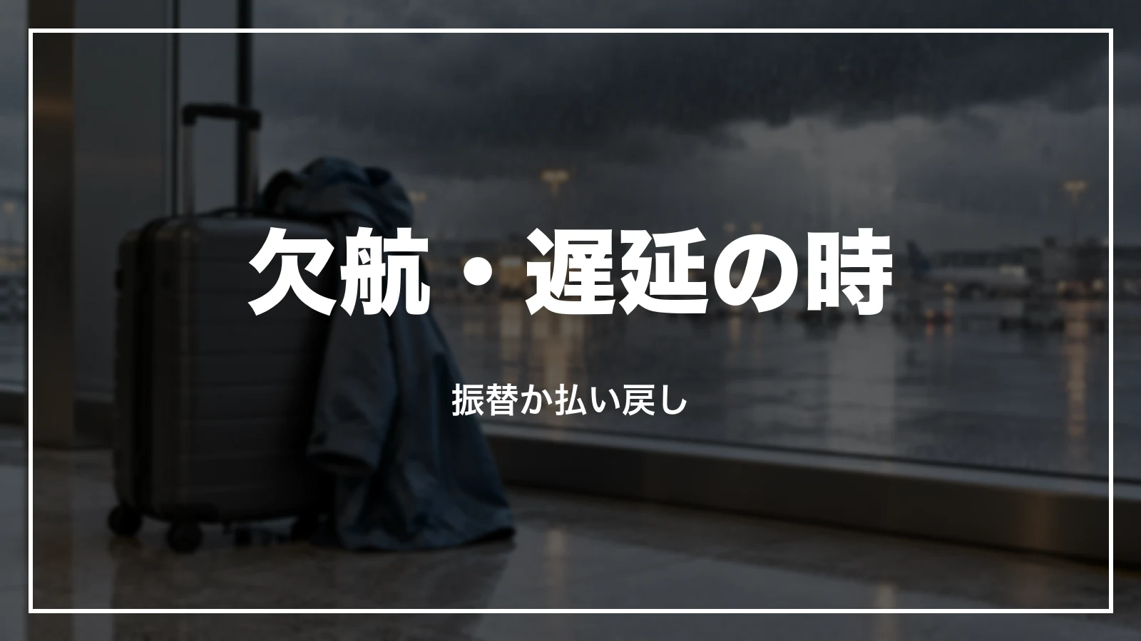 欠航・遅延の時。振替か払い戻し