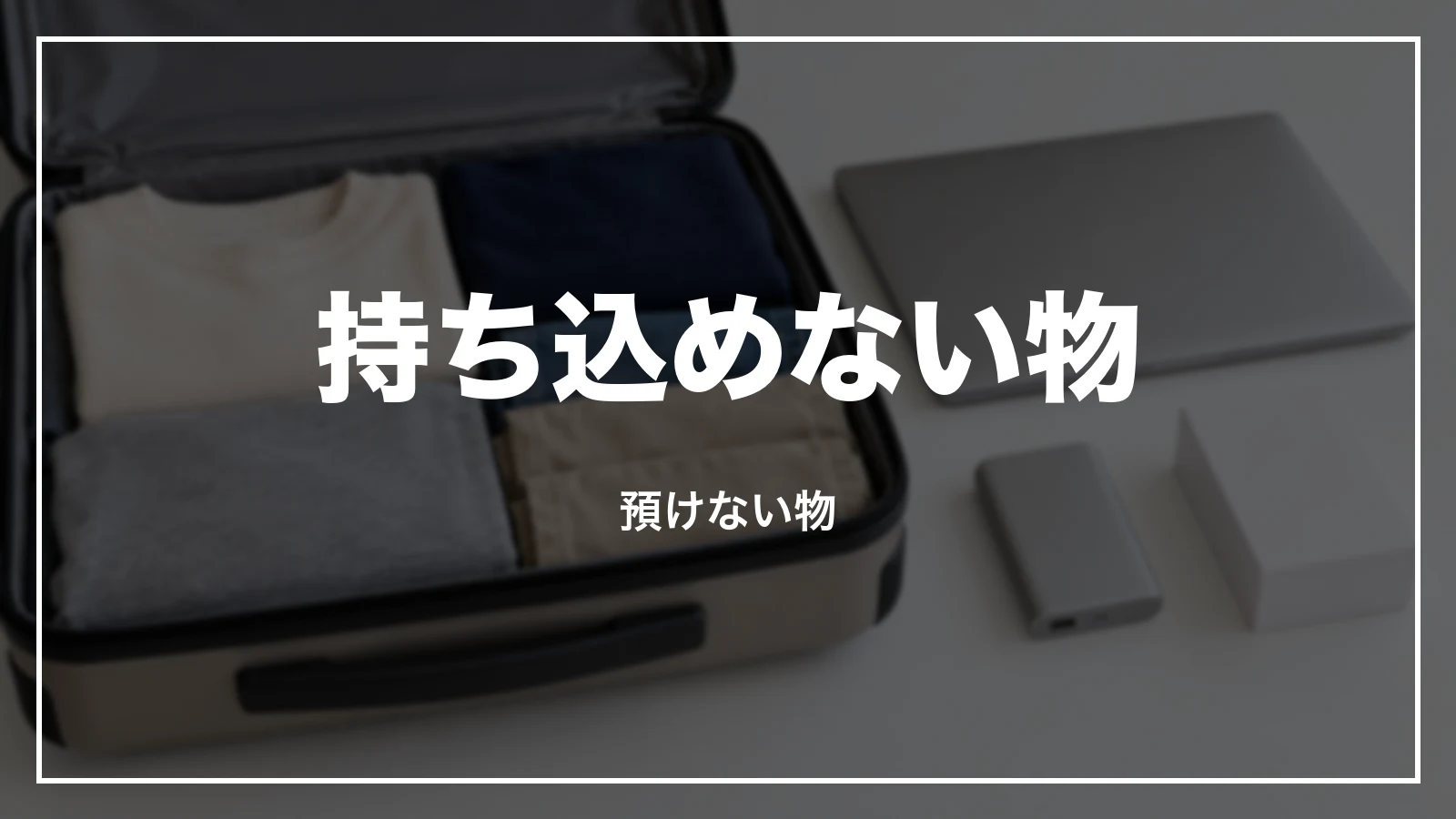 持ち込めない物・預けない物