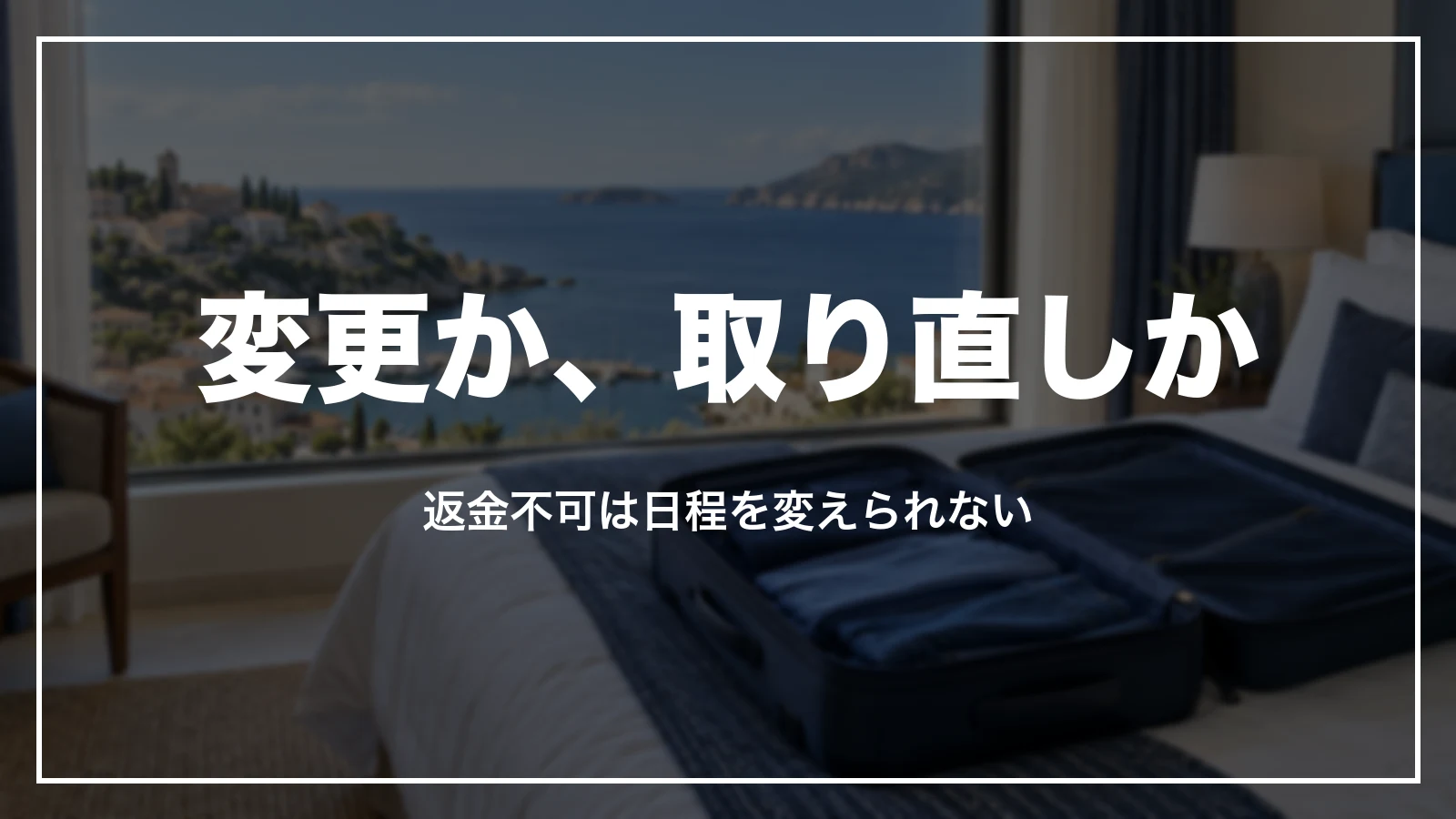 日程を変えたい時はキャンセルと取り直しどちら?返金不可は変更できない