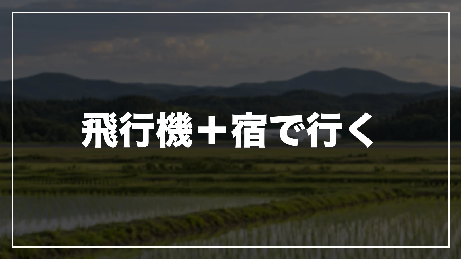 飛行機+宿で行く