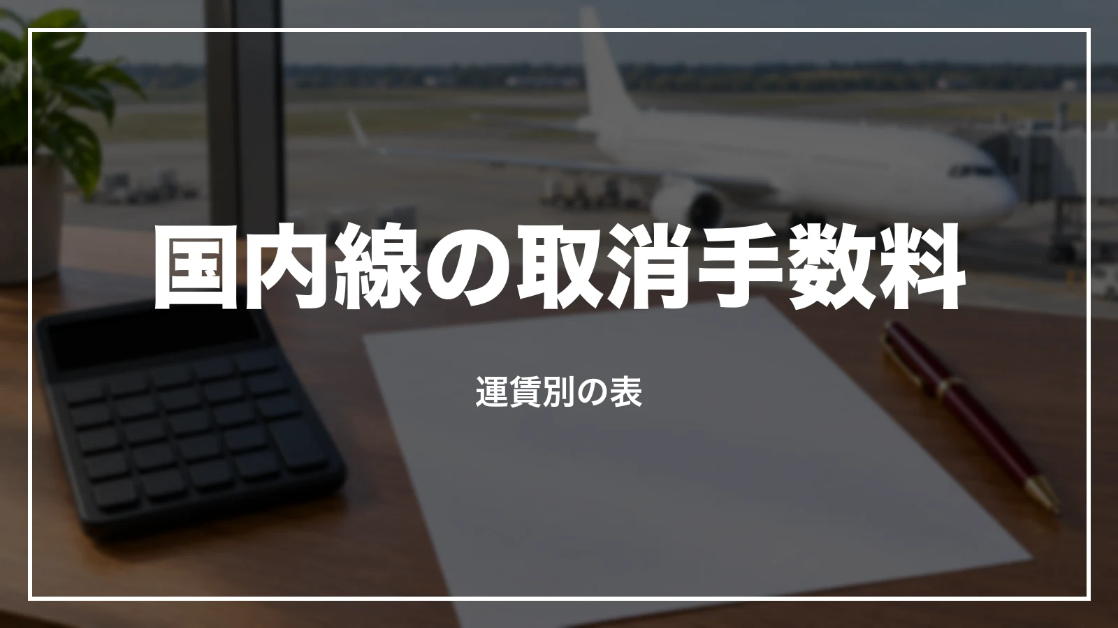 JAL国内線の運賃別の取消手数料