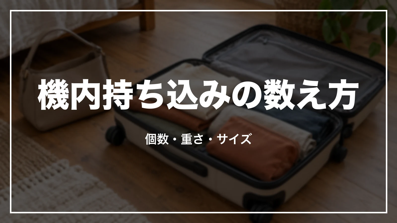 ジェットスターの機内持ち込みの数え方。個数・重さ・サイズ