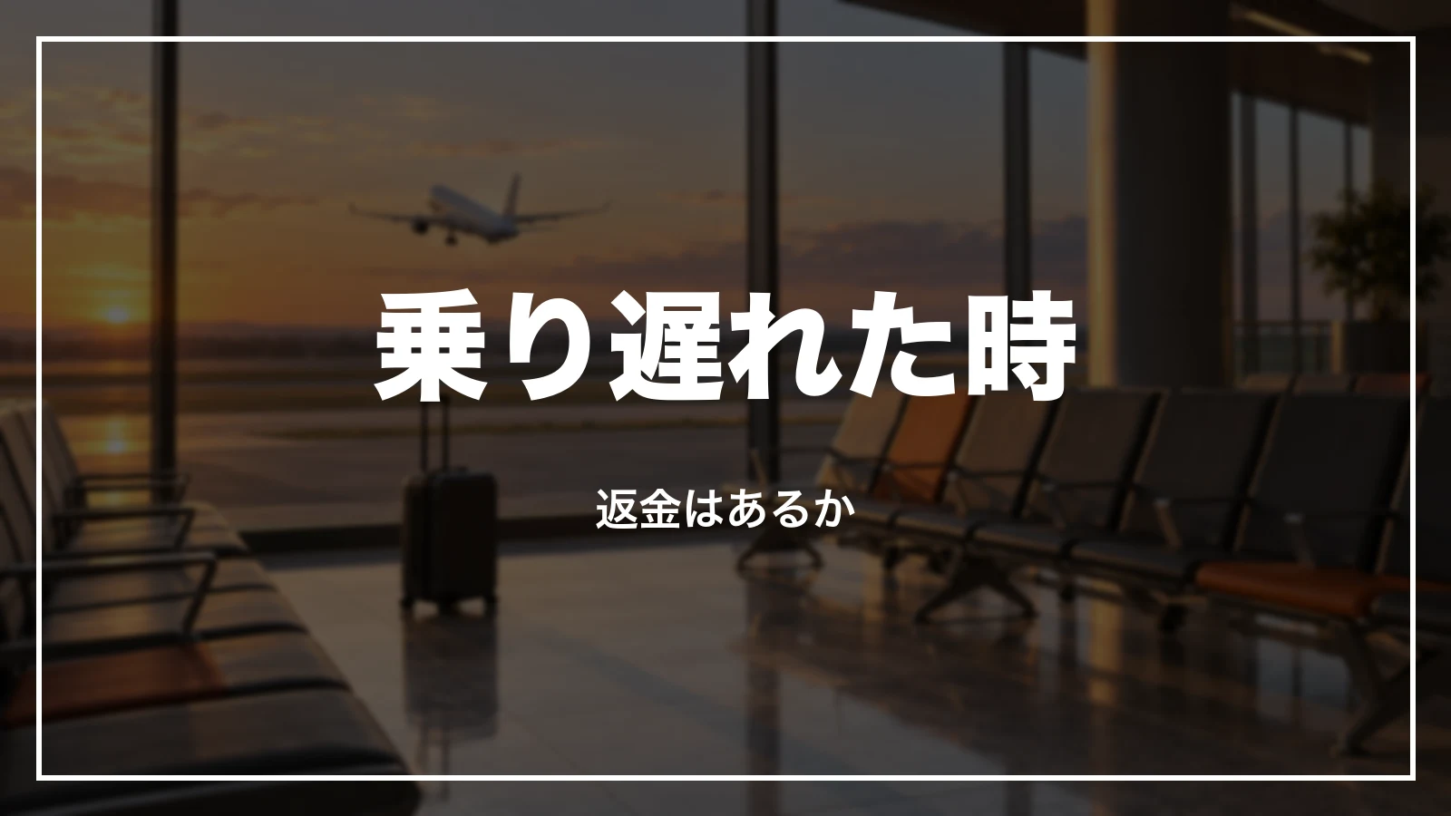 乗り遅れた時に返金はあるか