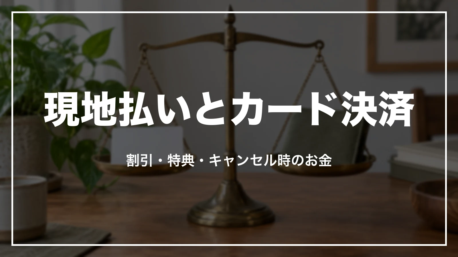 現地払いとオンラインカード決済の違い。割引・特典・キャンセル時のお金