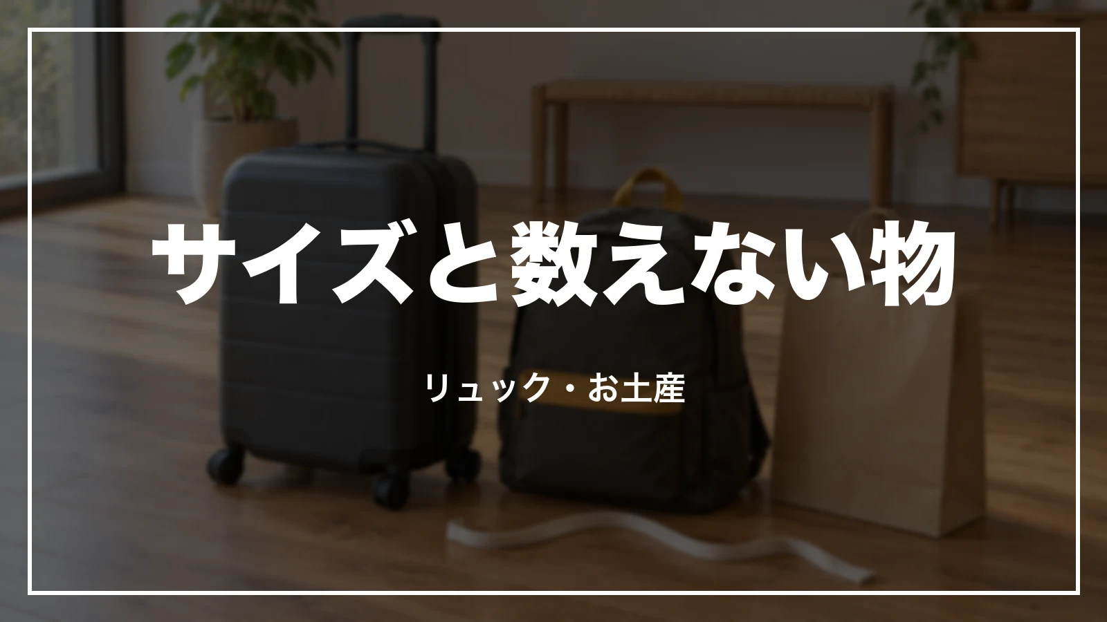 スカイマークの機内持ち込みのサイズと数えない物。リュック・お土産