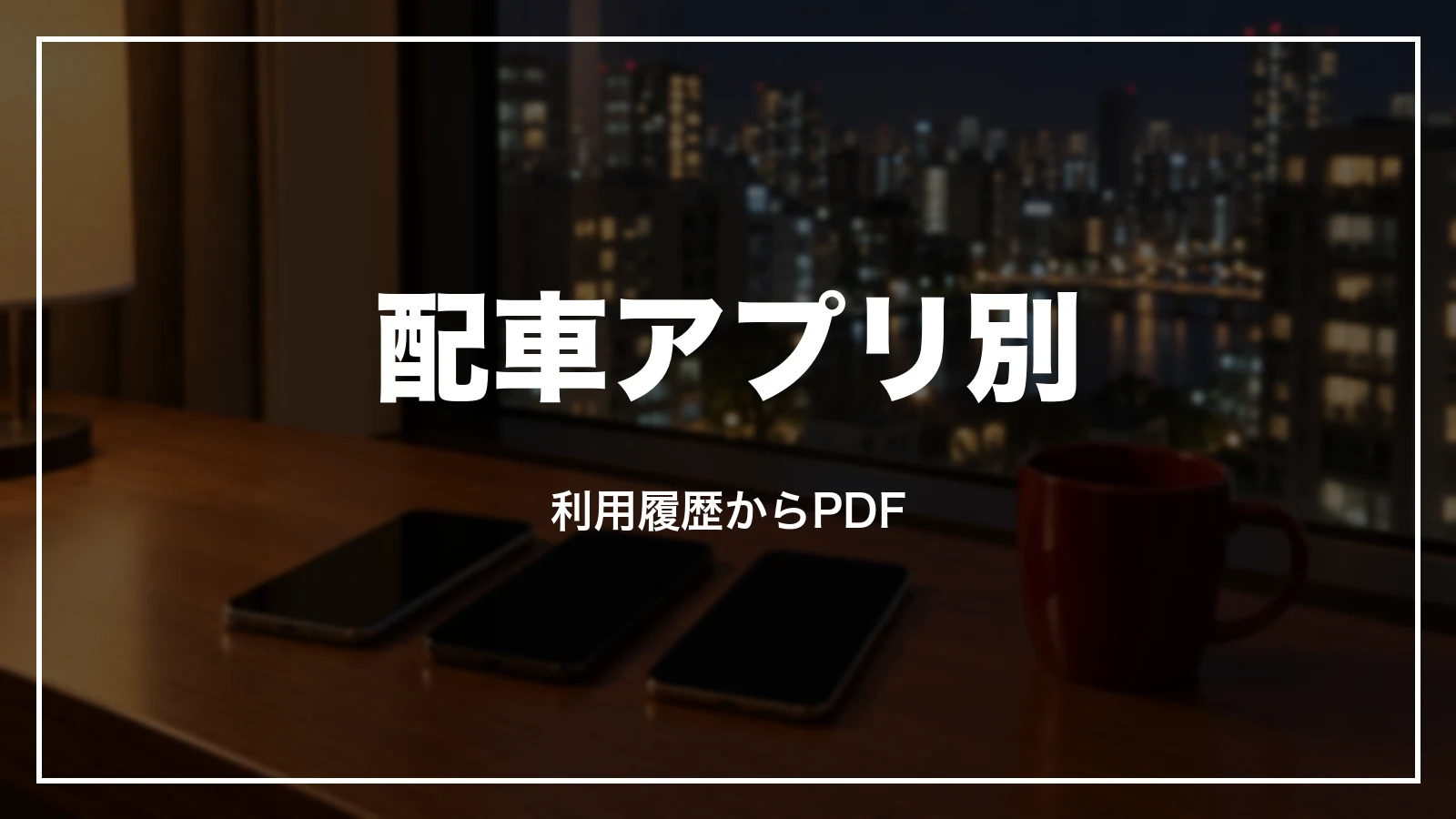 配車アプリ別の領収書。利用履歴からPDFで受け取る